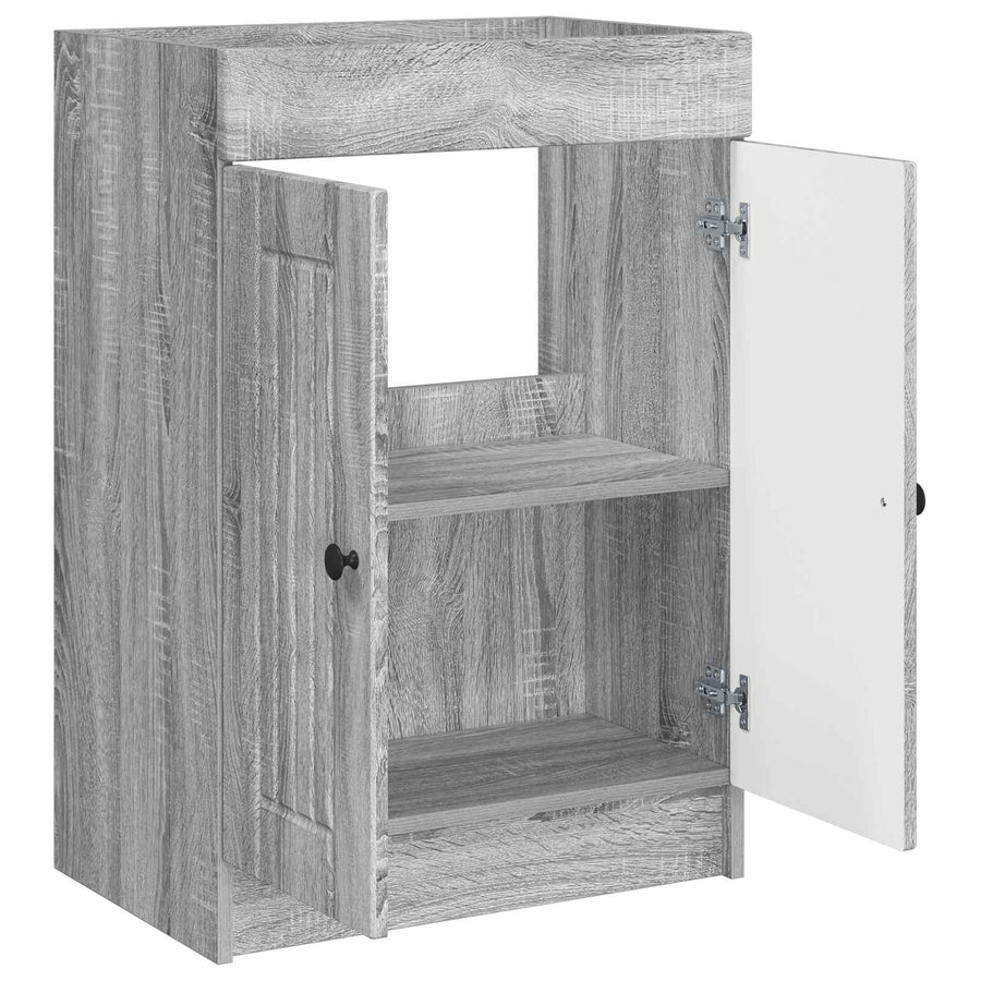 Badkamer onder wastafel kast Grijs Sonoma 78,5 x 37,5 x 81 cm