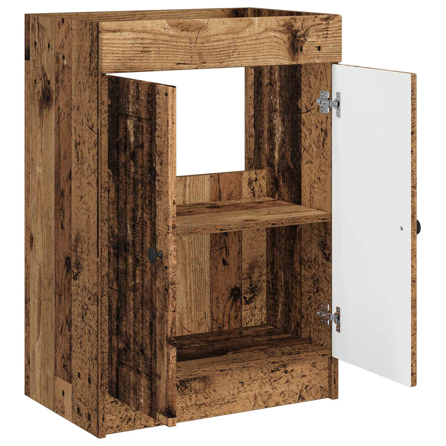 Badkamer onder wastafel kast Oud hout 78,5 x 37,5 x 81 cm