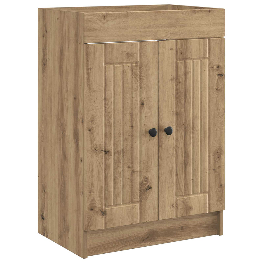 Badkamer onder wastafel kast Artisanaal eiken