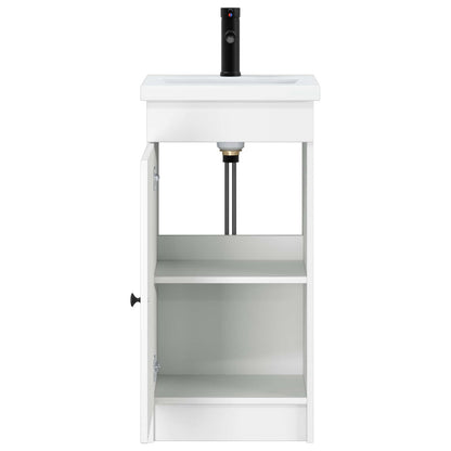 Badkamermeubel met Wasbak Wit 42 x 40 x 84,5 cm Bewerkt hout