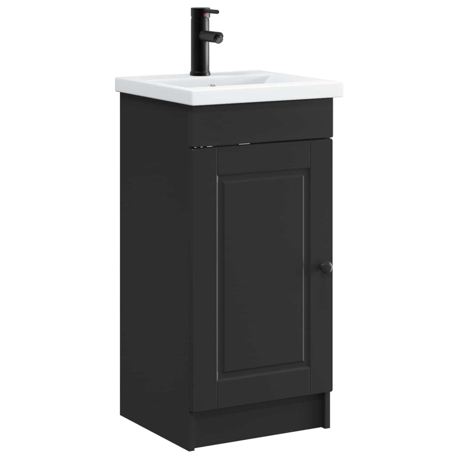 Badkamermeubel met Wasbak Zwart 42 x 40 x 84,5 cm Bewerkt hout