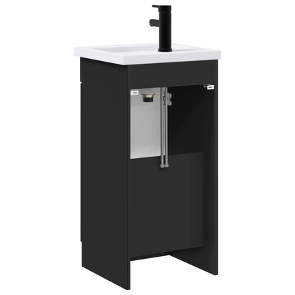 Badkamermeubel met Wasbak Zwart 42 x 40 x 84,5 cm Bewerkt hout