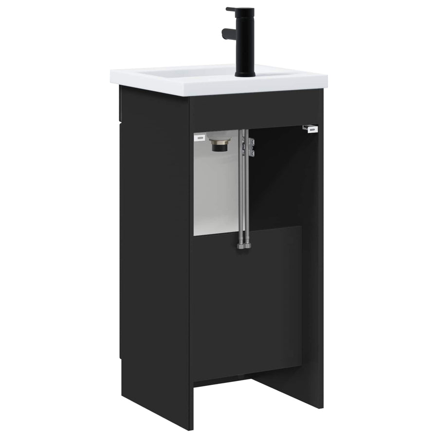 Badkamermeubel met Wasbak Zwart 42 x 40 x 84,5 cm Bewerkt hout