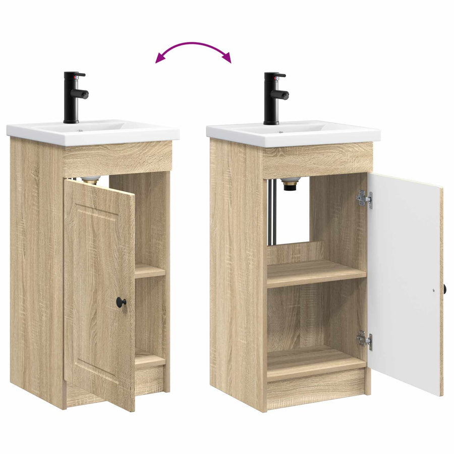 Badkamermeubel met Wasbak Sonoma Eiken 42 x 40 x 84,5 cm