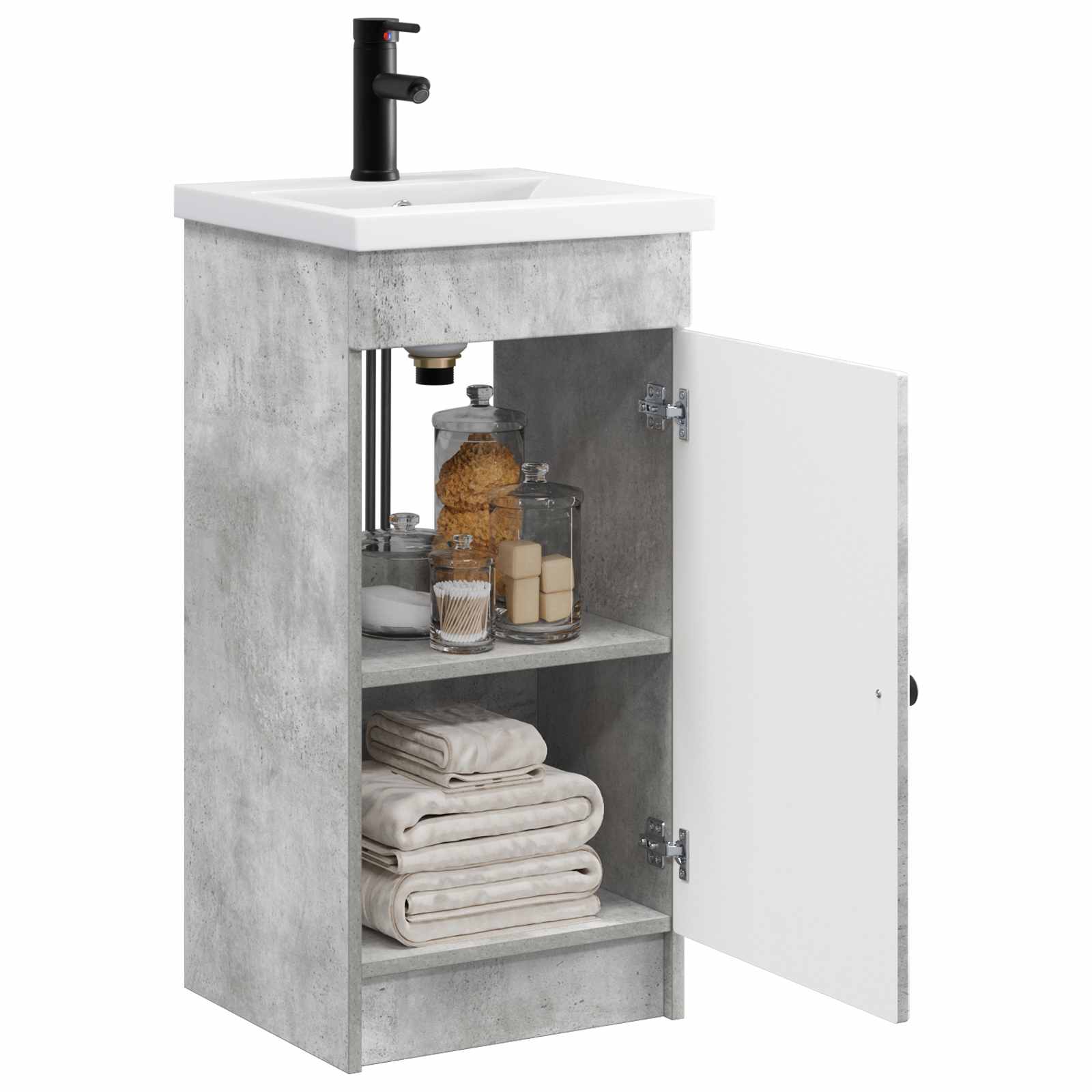 Badkamermeubel met Wasbak Betongrijs 42 x 40 x 84,5 cm