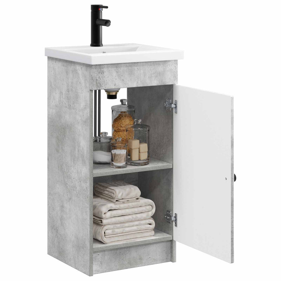 Badkamermeubel met Wasbak Betongrijs 42 x 40 x 84,5 cm