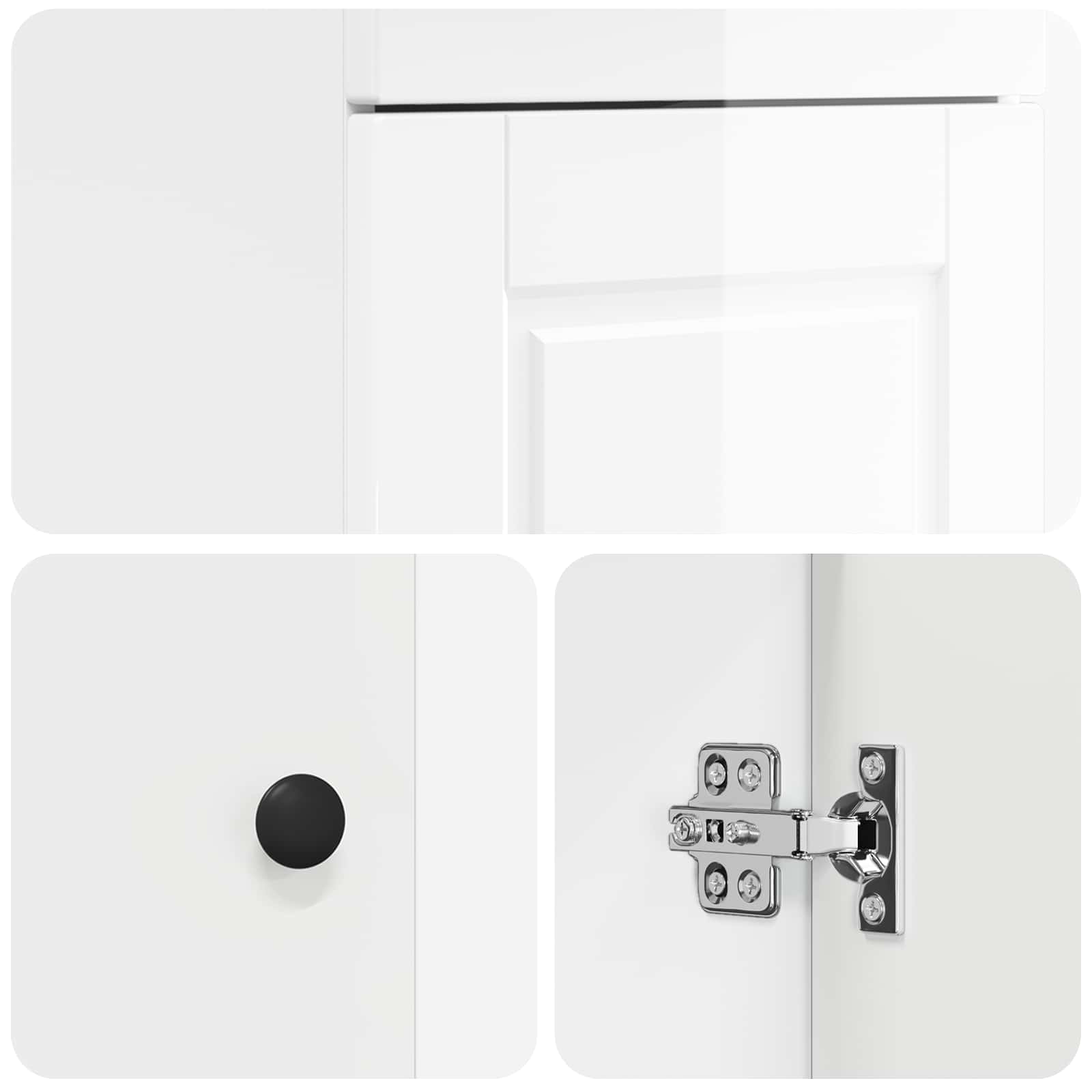 Badkamermeubel met Wasbak Hoogglans Wit 42 x 40 x 84,5 cm