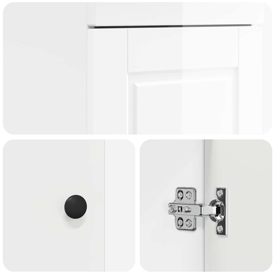 Badkamermeubel met Wasbak Hoogglans Wit 42 x 40 x 84,5 cm