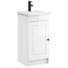 Bathroom Cabinet with Sink High Gloss White 42 x 40 x 84.5 cm