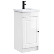 Badkamermeubel met wastafel 42x40x84,5 cm hoogglans wit