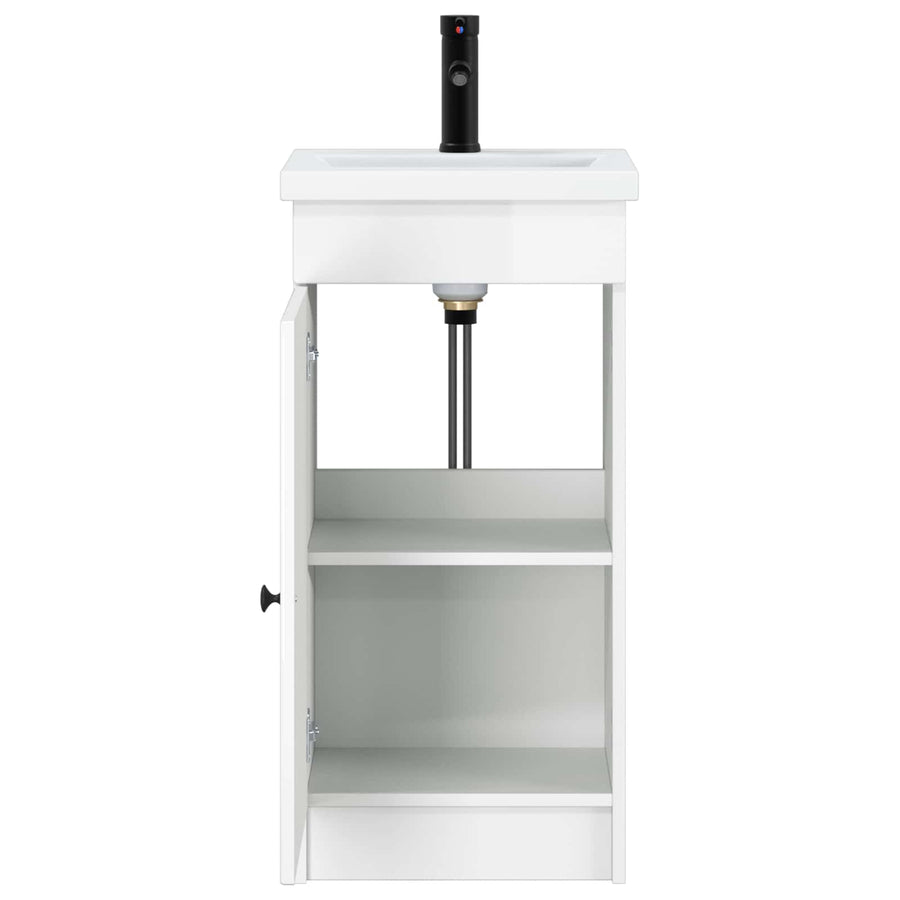 Badkamermeubel met Wasbak Hoogglans Wit 42 x 40 x 84,5 cm
