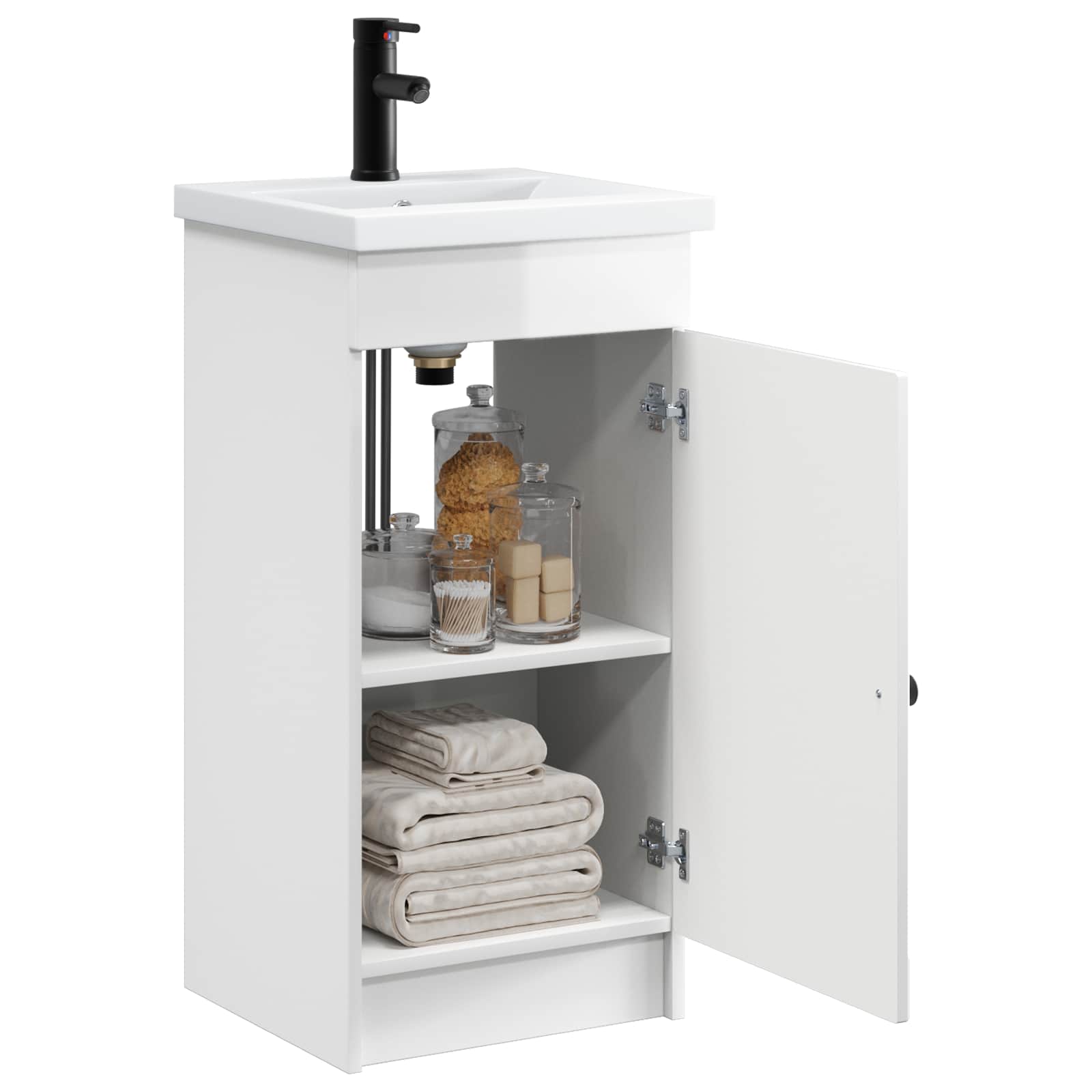 Badkamermeubel met Wasbak Hoogglans Wit 42 x 40 x 84,5 cm