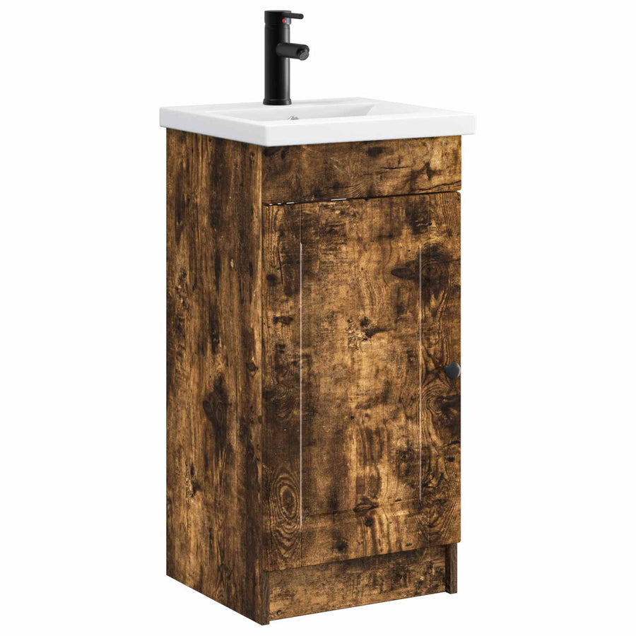 Badkamermeubel met Wasbak Gerookt eiken 42 x 40 x 84,5 cm