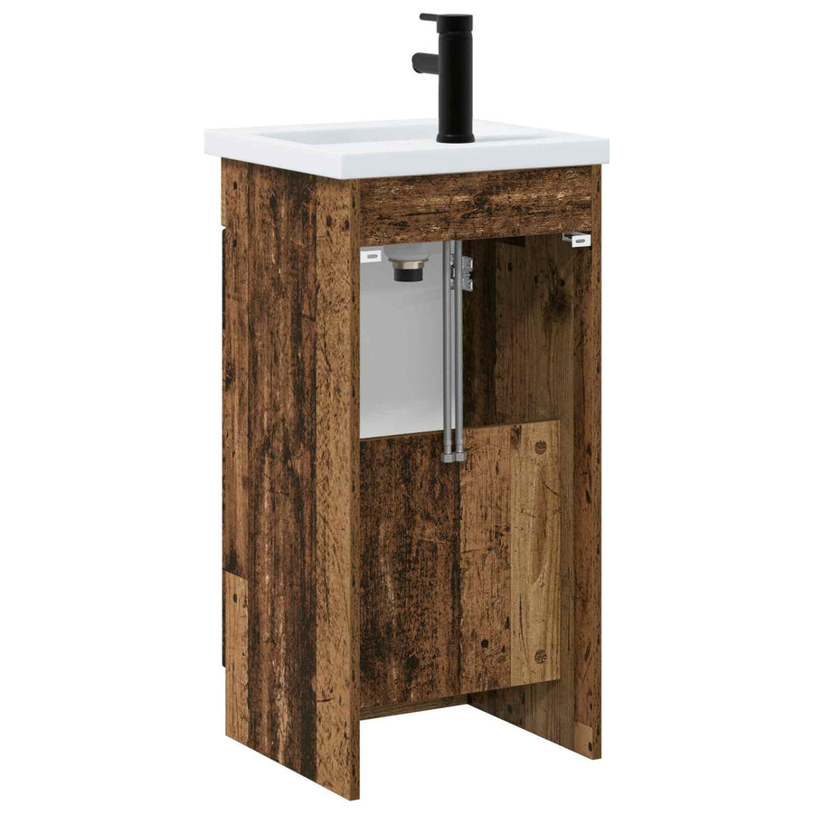 Badkamermeubel met Wasbak Oud hout 42 x 40 x 84,5 cm
