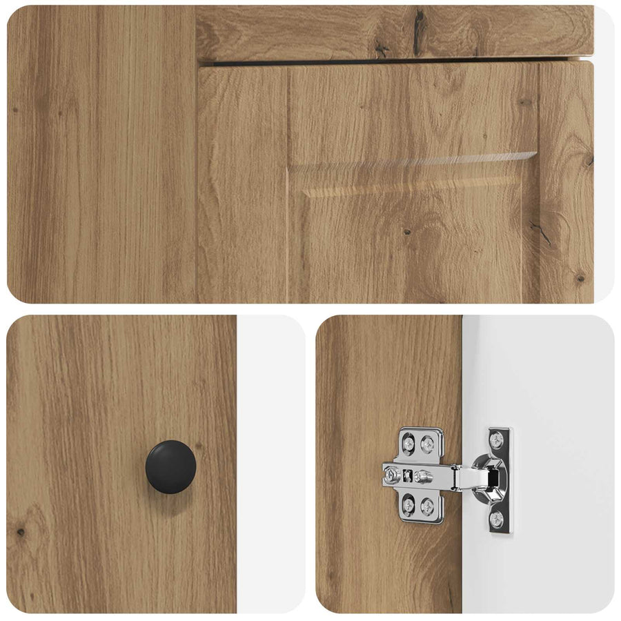 Badkamermeubel met Wasbak Artisanaal eiken 42 x 40 x 84,5 cm