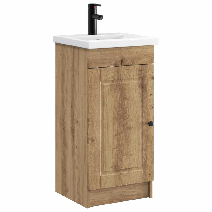 Badkamermeubel met Wasbak Artisanaal eiken 42 x 40 x 84,5 cm
