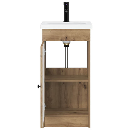 Badkamermeubel met Wasbak Artisanaal eiken 42 x 40 x 84,5 cm
