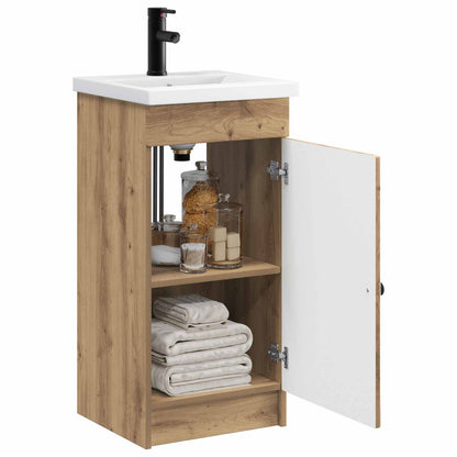 Badkamermeubel met Wasbak Artisanaal eiken 42 x 40 x 84,5 cm