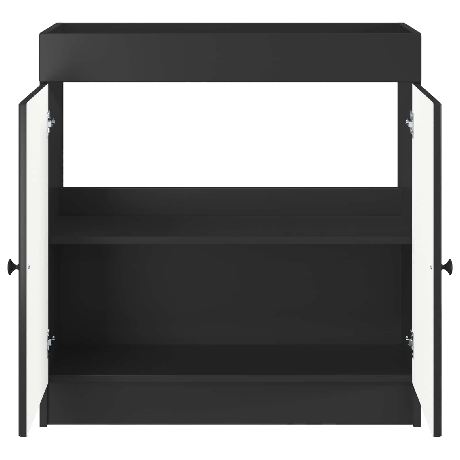 Badkamer onder wastafel kast Zwart 56 x 37,5 x 81 cm
