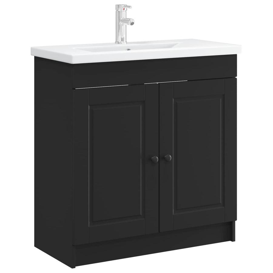 Badkamer onder wastafel kast Zwart 56 x 37,5 x 81 cm