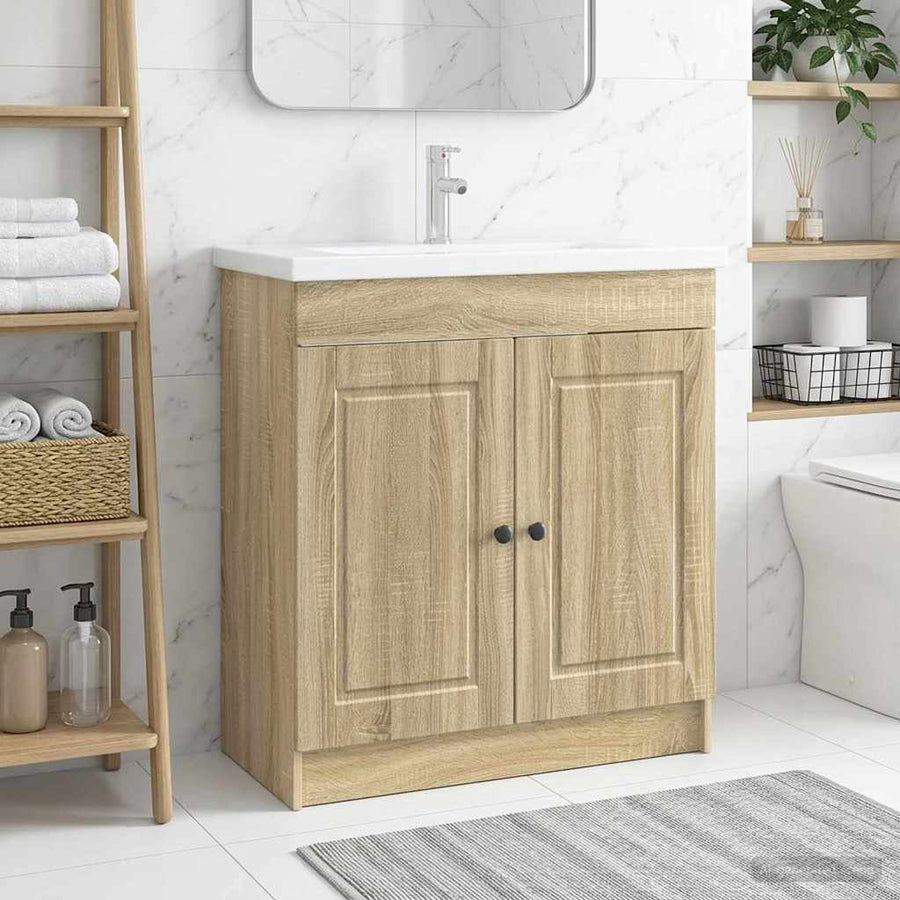 Badkamer onder wastafel kast Sonoma Eiken 56 x 37,5 x 81 cm