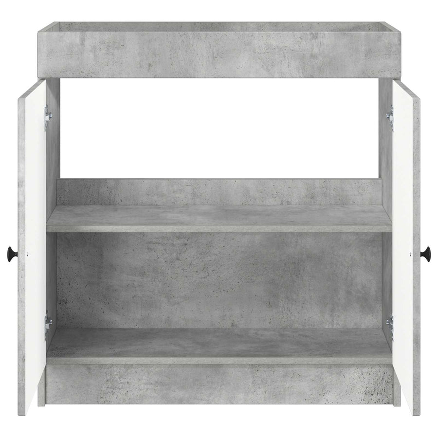 Badkamer onder wastafel kast Betongrijs 56 x 37,5 x 81 cm
