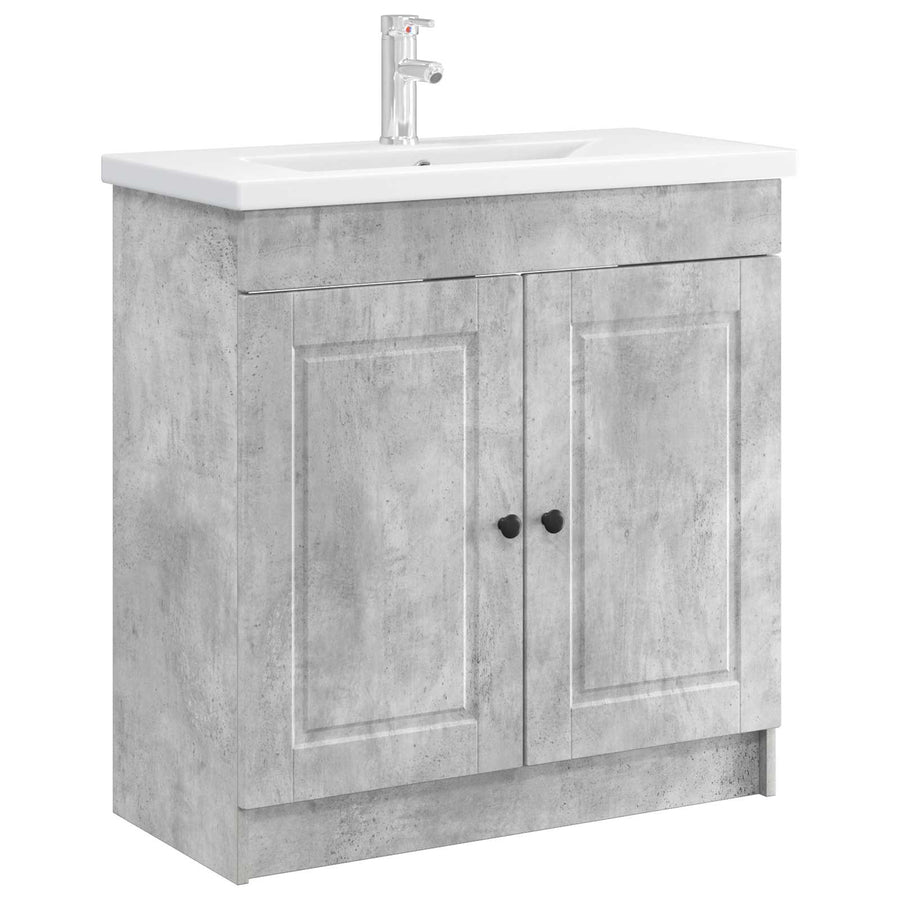 Badkamer onder wastafel kast Betongrijs 56 x 37,5 x 81 cm