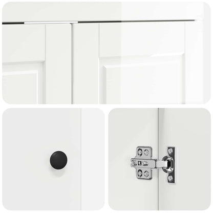 Badkamer onder wastafel kast Hoogglans Wit 56 x 37,5 x 81 cm