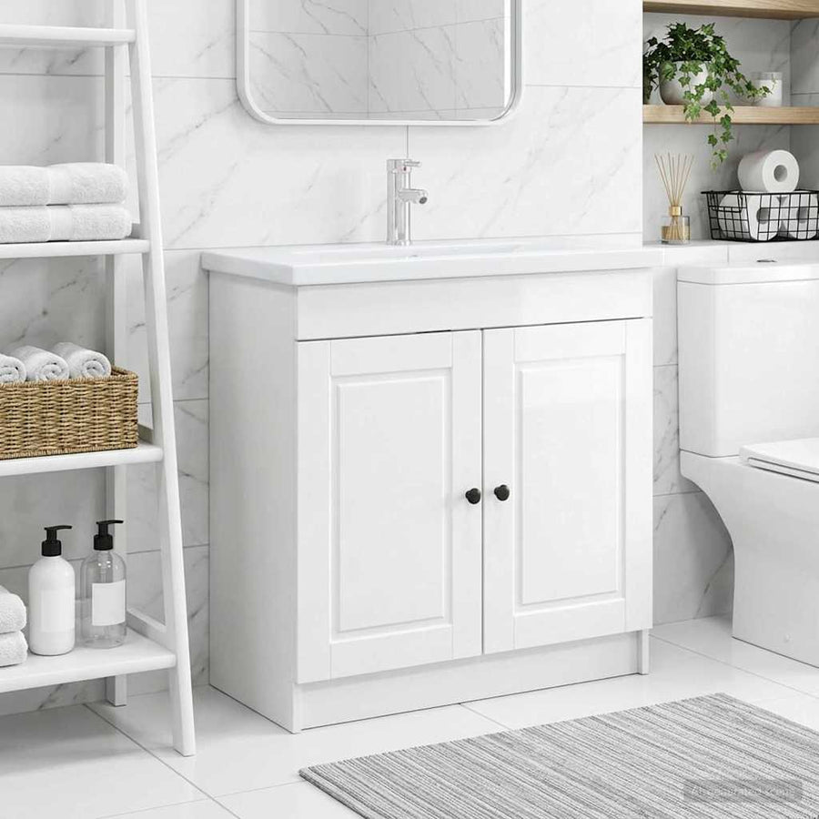 Badkamer onder wastafel kast Hoogglans Wit 56 x 37,5 x 81 cm