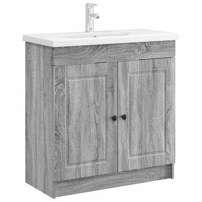 Badkamer onder wastafel kast Grijs Sonoma 56 x 37,5 x 81 cm