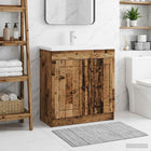 Badkamerkast onder wastafel 56x37.5x81 cm oud hout