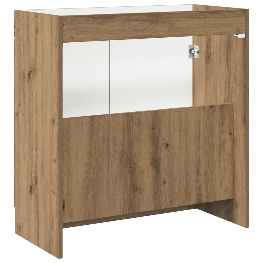 Badkamer onder wastafel kast Artisanaal eiken 56 x 37,5 x 81 cm