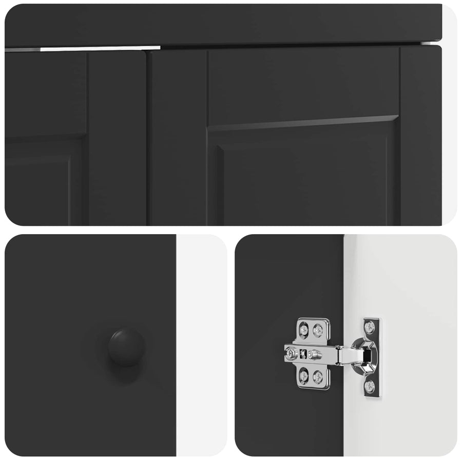 Badkamer onder wastafel kast Zwart 78,5 x 37,5 x 81 cm
