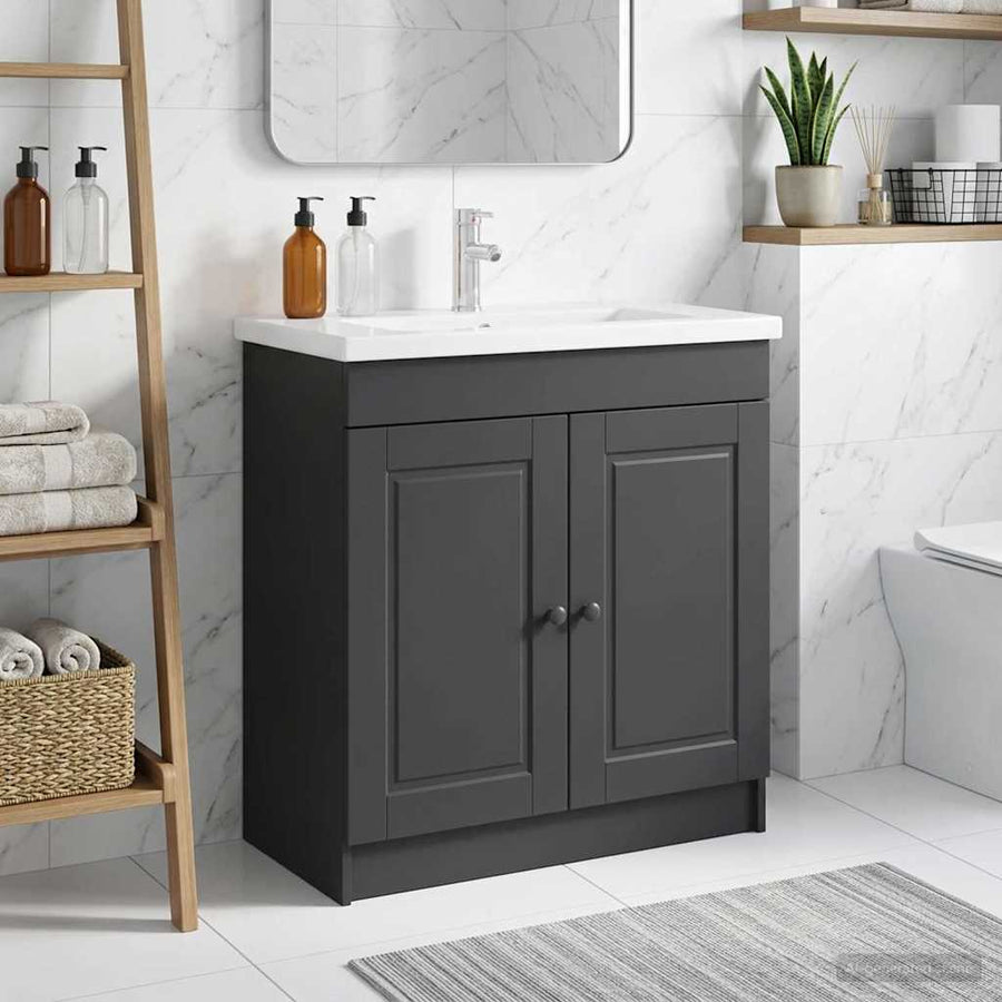 Badkamer onder wastafel kast Zwart 78,5 x 37,5 x 81 cm