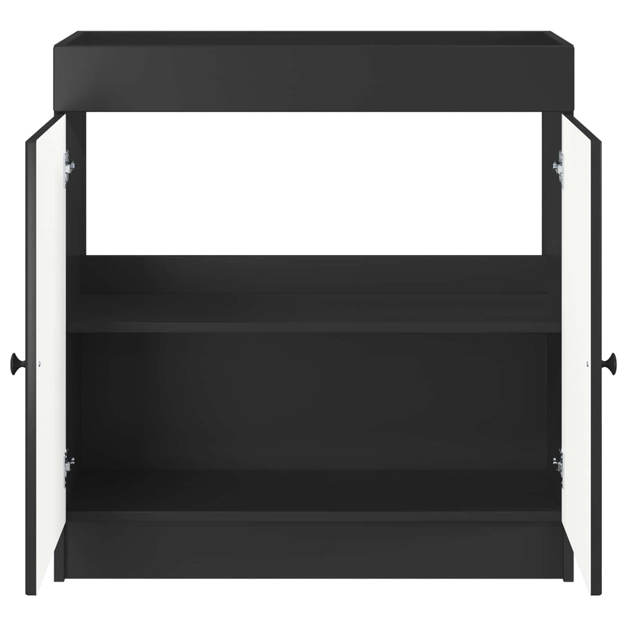 Badkamer onder wastafel kast Zwart 78,5 x 37,5 x 81 cm