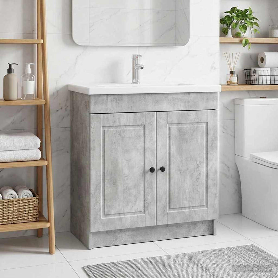 Badkamer onder wastafel kast Betongrijs 78,5 x 37,5 x 81 cm