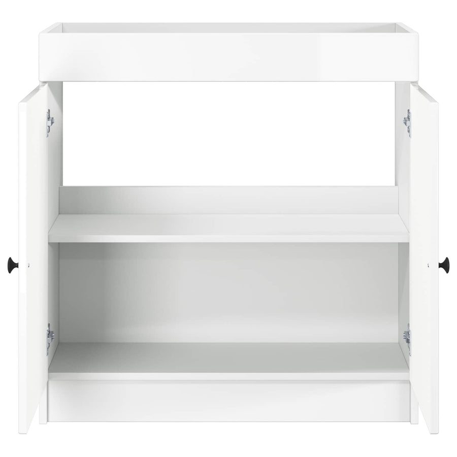 Badkamer onder wastafel kast Hoogglans Wit 78,5 x 37,5 x 81 cm