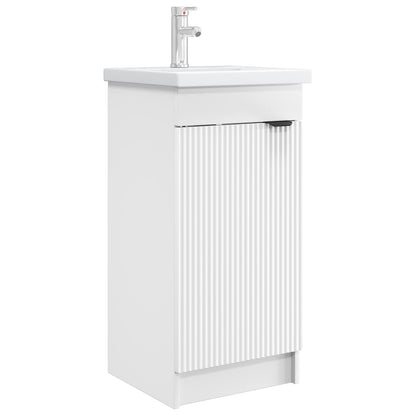 Badkamermeubel met Wasbak Wit 42 x 40 x 84,5 cm Bewerkt hout