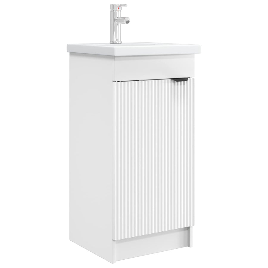 Badkamermeubel met Wasbak Wit 42 x 40 x 84,5 cm Bewerkt hout