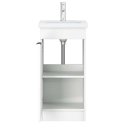 Badkamermeubel met Wasbak Wit 42 x 40 x 84,5 cm Bewerkt hout