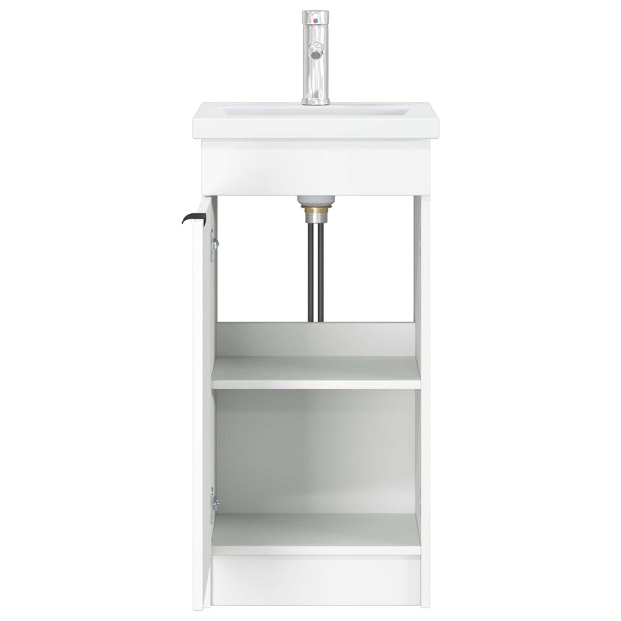 Badkamermeubel met Wasbak Wit 42 x 40 x 84,5 cm Bewerkt hout