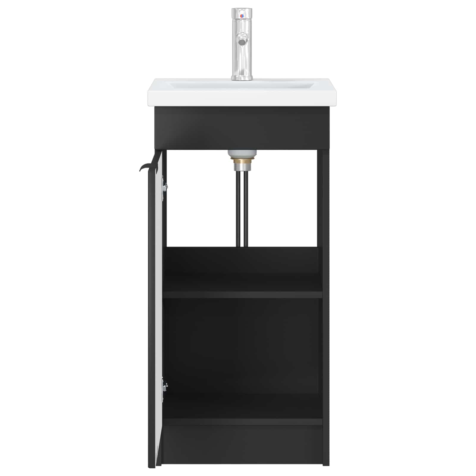 Badkamermeubel met Wasbak Zwart 42 x 40 x 84,5 cm Bewerkt hout
