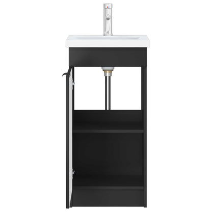Badkamermeubel met Wasbak Zwart 42 x 40 x 84,5 cm Bewerkt hout