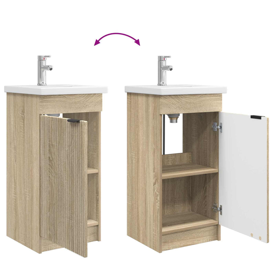 Badkamermeubel met Wasbak Sonoma Eiken 42 x 40 x 84,5 cm