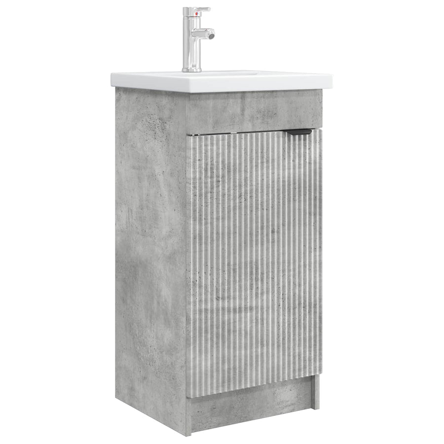 Badkamermeubel met Wasbak Betongrijs 42 x 40 x 84,5 cm