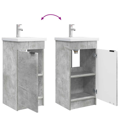 Badkamermeubel met Wasbak Betongrijs 42 x 40 x 84,5 cm