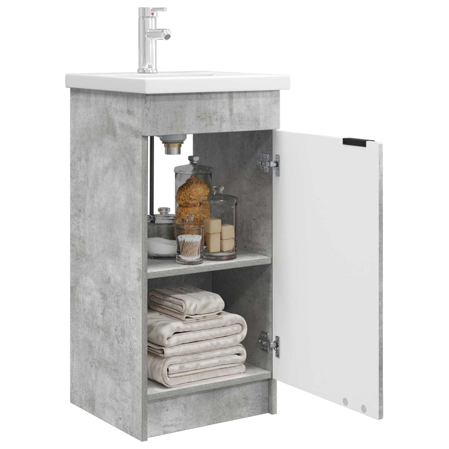 Badkamermeubel met Wasbak Betongrijs 42 x 40 x 84,5 cm