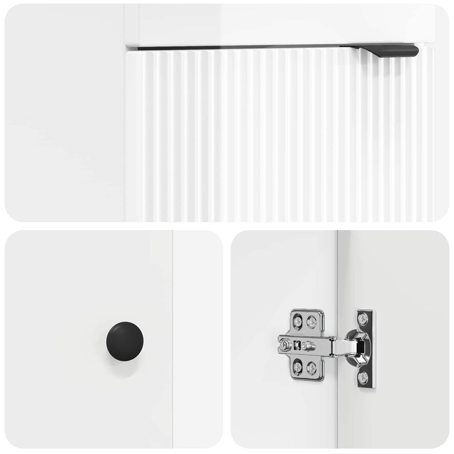 Badkamermeubel met Wasbak Hoogglans Wit 42 x 40 x 84,5 cm