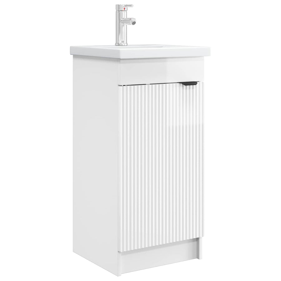 Badkamermeubel met Wasbak Hoogglans Wit 42 x 40 x 84,5 cm