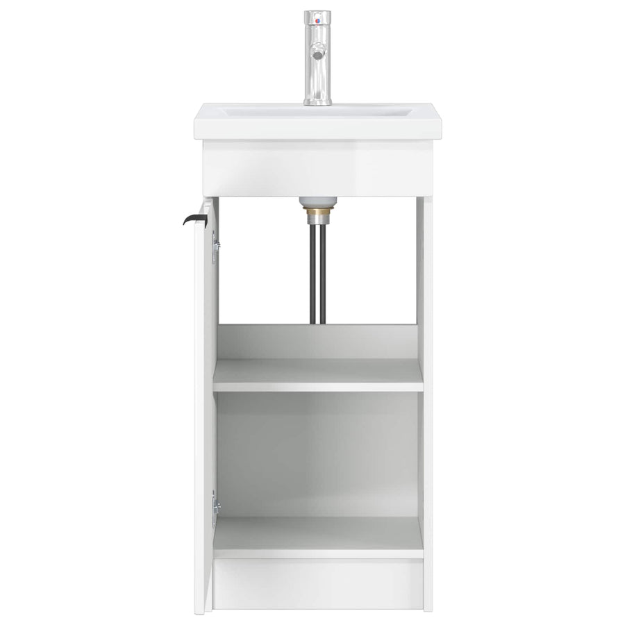 Badkamermeubel met Wasbak Hoogglans Wit 42 x 40 x 84,5 cm